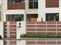 大田区区の門まわり施工例でウッド調フェンスとウッド調門扉で統一感を出しました