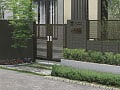 世田谷区成城で黒に統一した門まわりの施工例