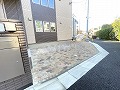 東京都大田区H様邸の新築外構工事一式・2023年11月～12月施工で車庫スペースをメインに撮影した画像