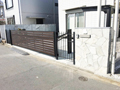 世田谷の新築外構・クローズ外構の施工例/道路から写した全体画像