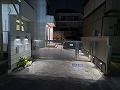 2023年施工の東京都世田谷区桜上水の現場・夜間ライトアップのクローズ外構施工例