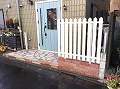 東京都大田区のM様邸外構工事リフォーム画像/白アメリカンフェンス＋レンガ＋自然石