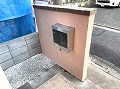 東京都O様邸リフォーム画像2/門柱リフォームでピンク系ジョリパット仕上げをした塀の内側写真